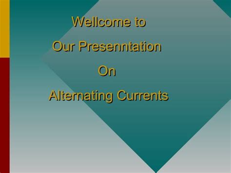 Alternating Currentac Presentation Ppt