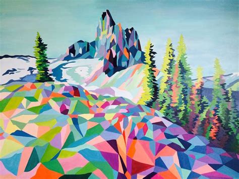 Polygon Landscape Paintings Highlight The Geometry Of Mountains