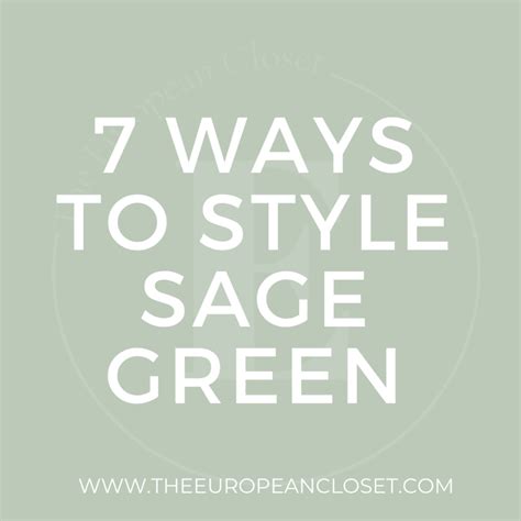 7 Amazing Sage Green Outfit Ideas The European Closet