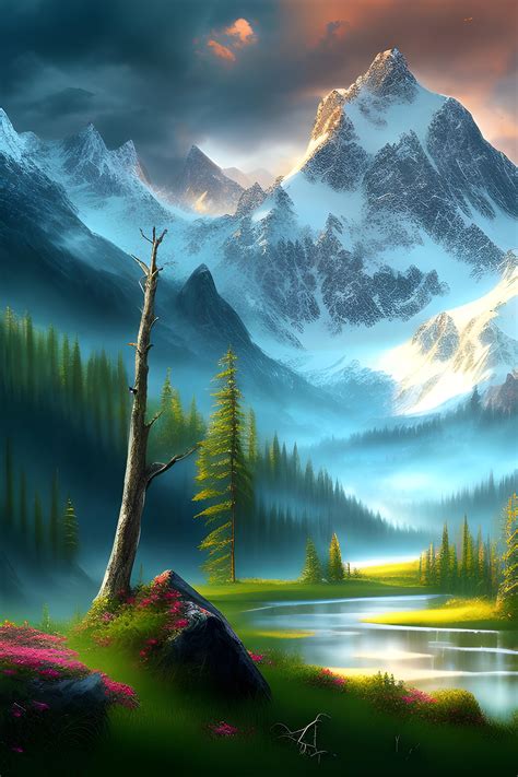 Beautifulnature With Mountains Wallpapersai