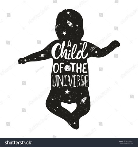 Vector Typography Poster Baby Silhouette Text Stock Vector 649323613 - Shutterstock
