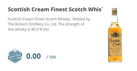 Scottish Cream Finest Scotch Whisky Ratings And Reviews Whiskybase