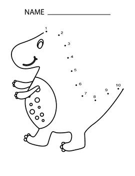 This free printable worksheet provides great practice. Dot to Dot Worksheets Dinosaur Dot to Dot 1-10 by Krongkan ...