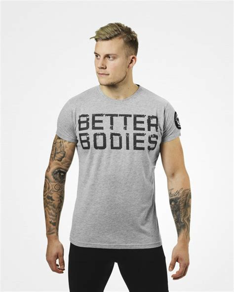 Gym sports bra better bodies 29,95 €. Better Bodies Mens Basic logo tee Greymelange - Tights.no