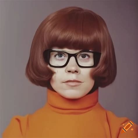 Portrait Photo Still Of Real Life Velma Dinkley 8 K 8 5 Mm F 1 4