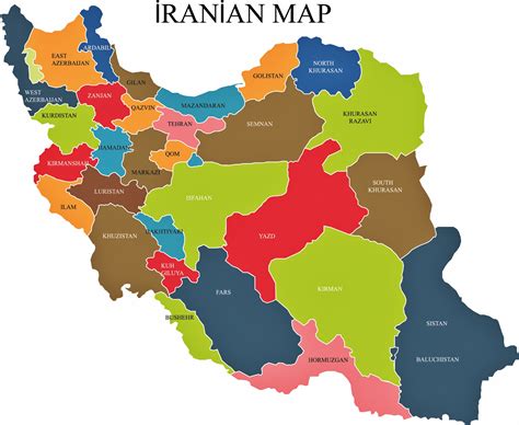Iran Map Of Regions And Provinces