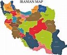 Iran Map of Regions and Provinces - OrangeSmile.com