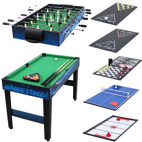 Sunnydaze 10 Combination Multi Game Table With Billiards Push Hockey