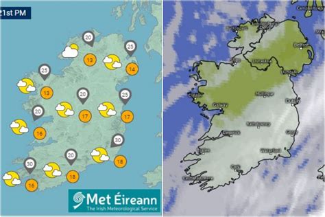 Irish Weather Forecast Temperatures Remain High As Met Eireann