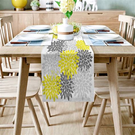 Table Runners Home Advancey Dining Table Runner 13x70 Inch Yellow And