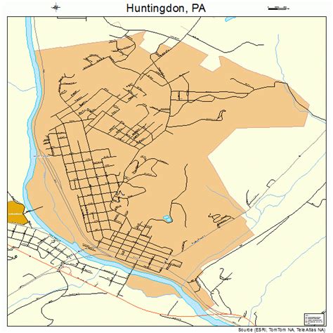 Huntingdon Pennsylvania Street Map 4236368