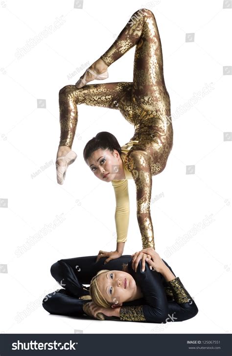 Female Contortionist Duo Performing Stock Photo 125067551 Shutterstock