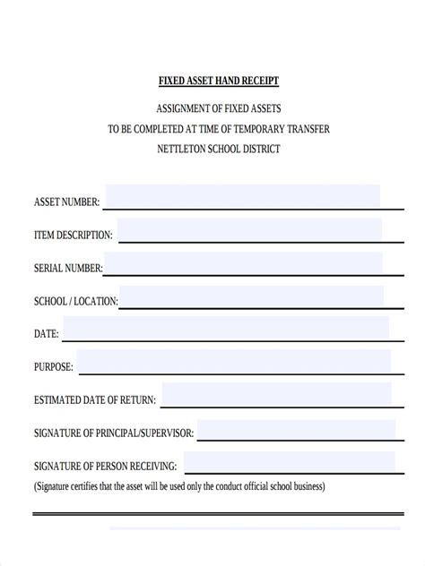 Hand Receipt Template Receipt Template Doc For Word Documents In