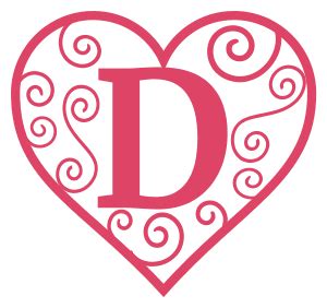 Valentines Day Hearts (Letter Stencils and Patterns) | Letter stencils, Free printable letter ...