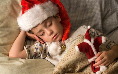 Wallpaper Baby Christmas Sleeping Hat Waiting Miracle 1680x1050