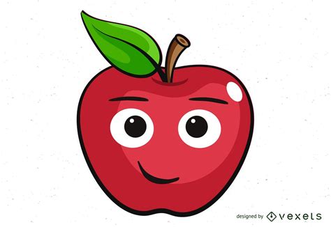 A Cartoon Apple Royalty Free Red Apple Cartoon Clip Art Vector