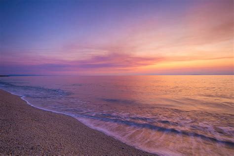 Hd Wallpaper Santa Cruz Beach Sunset Sky Sea Water Horizon Over
