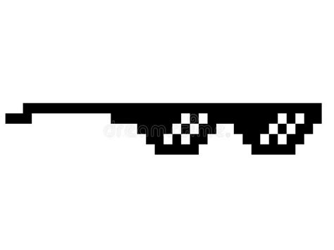 Pixel Art Glasses Thug Life Meme Glasses Vector Image Images