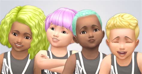 Sims 4 Ccs The Best Pastel Toddler Hair Recolors By Noodlescc Sims