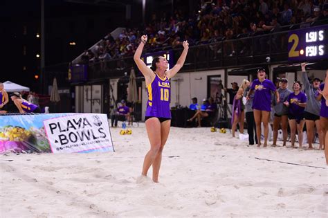 no 6 lsu beach volleyball drops 3 2 decision to no 4 florida state tiger rag