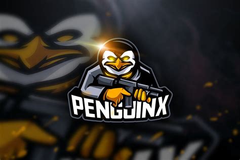 Penguin Mascot And Esport Logo By Aqr Studio On Creativemarket