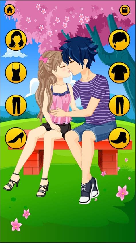 Anime Dress Up Games For Girls Couple Love Kiss