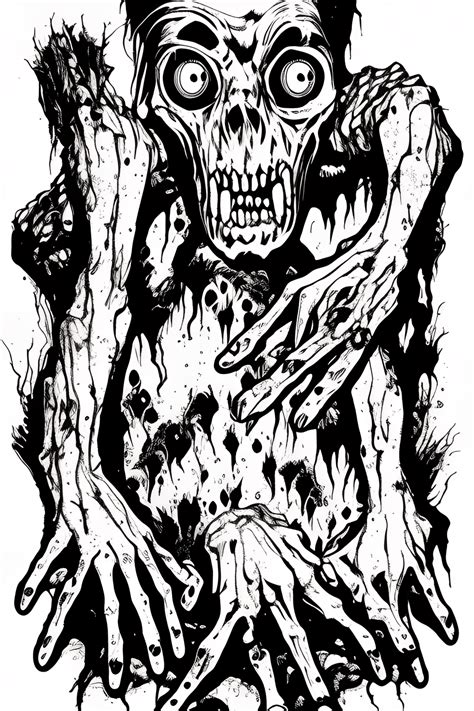 Evil Dead Monsters Demonic Satanic Horror Terror Dead Zombies Coloring