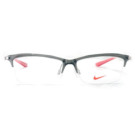 Nike Men S Eyeglasses 7915af 032 Light Grey Red 55 15 140 Metal