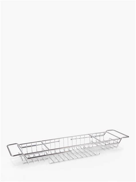 John Lewis And Partners Stainless Steel Extendable Bath Rack At John