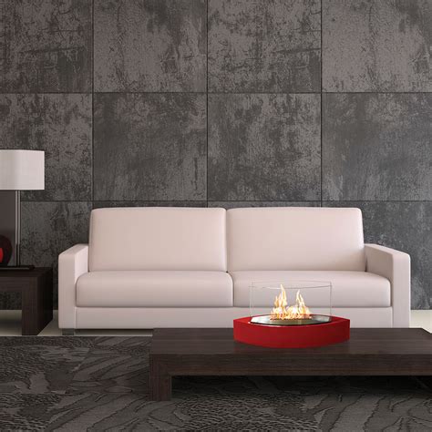 Lexington Tabletop Bio Ethanol Fireplace In Red Anywhere Fireplace