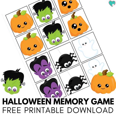 Adorable And Fun Halloween Memory Game Free Printable Autistic Mama