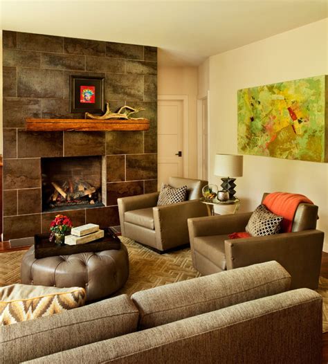 Refined Hand Hewn Contemporary Living Room Portland By Garrison