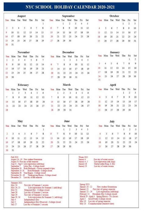 Updated september 3 , 2020. Nyc Doe Calendar 2021 To 2019 | Printable March