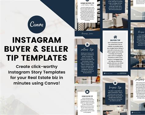 Title Agency Real Estate Stories Template For Canva 20 Easy To Modify