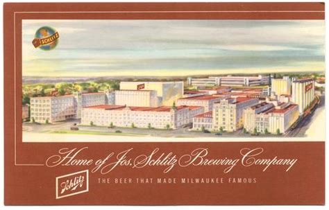 Wisconsin Milwaukee Schlitz Brewing Company 1955