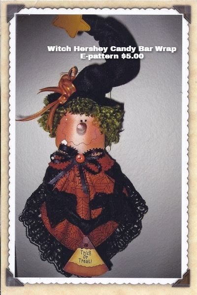 Witch Candy Bar Wrapper Candy Wrapper Downloadable Pattern Sewing