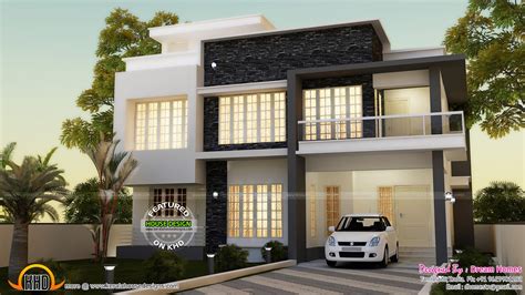 Simple Contemporary House And Plan Kerala Home Design And Floor Plans