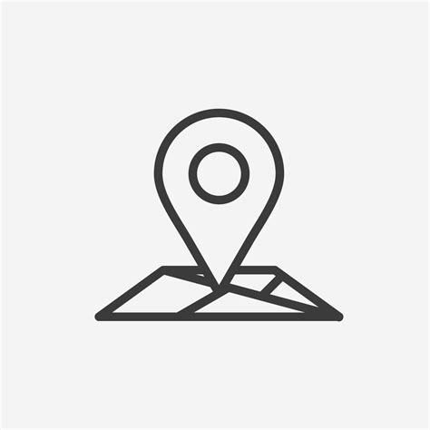 Gps Icon Vector Isolated Pin Pointer Map Location Marker Travel