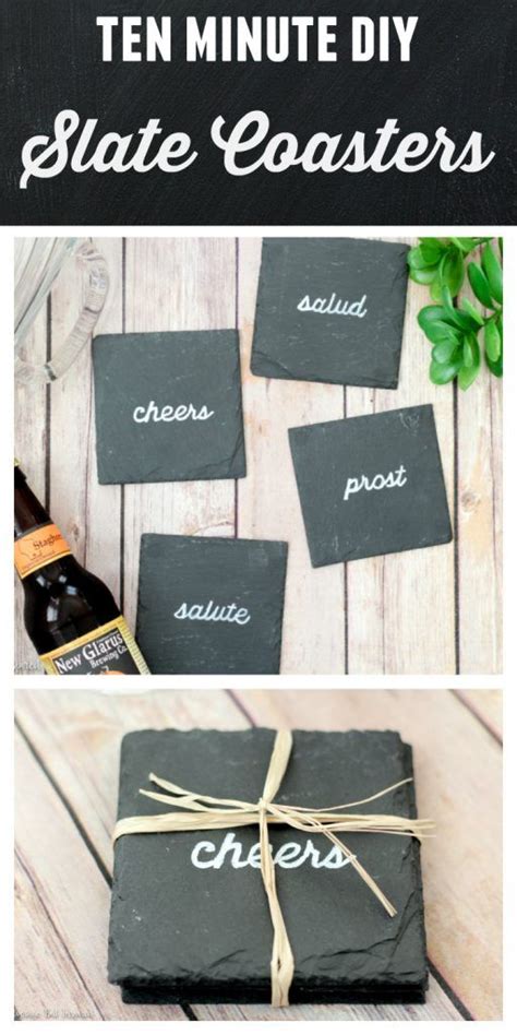 Easy Diy Slate Coasters Slate Coasters Diy Diy Coasters Slate Coasters