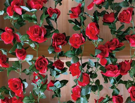 Artificial Rose Vine Flowers Plants Fake Flower Vine For Wedding Home