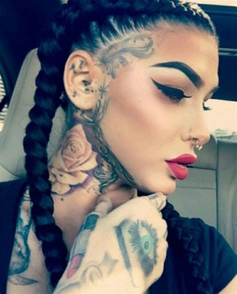 tattooed girls facial tattoos face tattoos for women girl tattoos