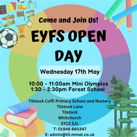 Tilstock Eyfs Open Day Poster Tilstock Primary School