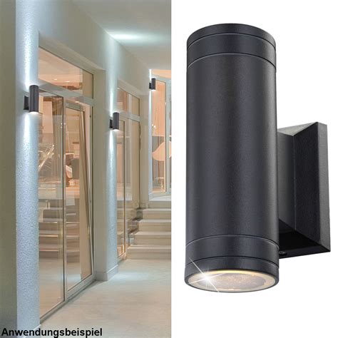 Neben der praktischen funktion ist die ästhetik von bedeutung, wie bei der smart+ wifi garden spot von ledvance. 9 Watt LED Haus Wand Beleuchtung Garten Aluminium Up Down ...