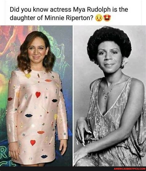 Did You Know Actress Mya Rudolph Is The Daughter Of Minnie Riperton America’s Best Pics And