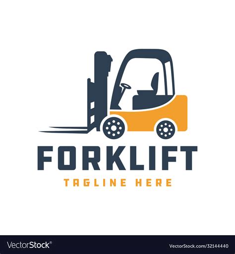 Forklift Logo Design Your Royalty Free Vector Image