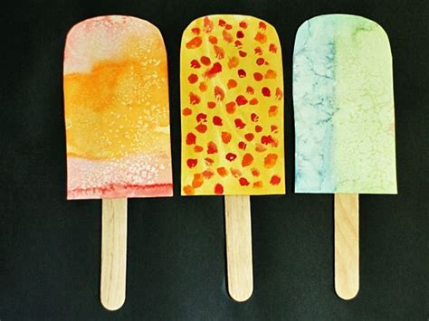 Colorful Painted Popsicle Art Project For Kids Summer Art Projects