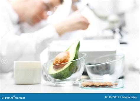 Biotechnology And Food Testing In The Laboratory Stock Image Image