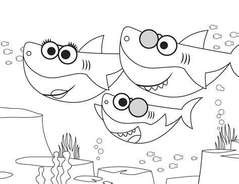 Dibujos De Baby Shark Y Pinkfong Para Colorear Para Colorear Pintar E