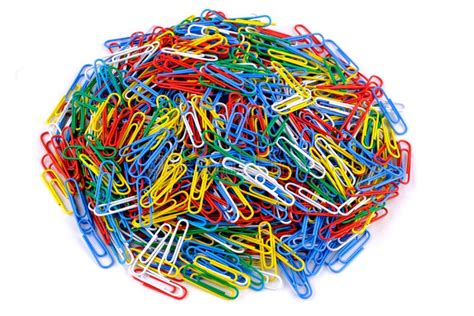 Pile Of Colorful Paper Clips Isolated On White Background Stock Image