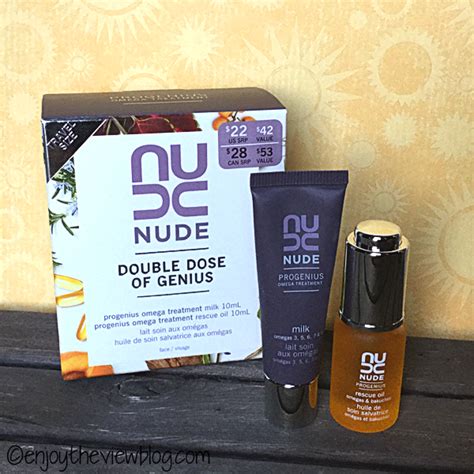 Product Review Nude Skincare Progenius Treatment Milk Rescue Oil